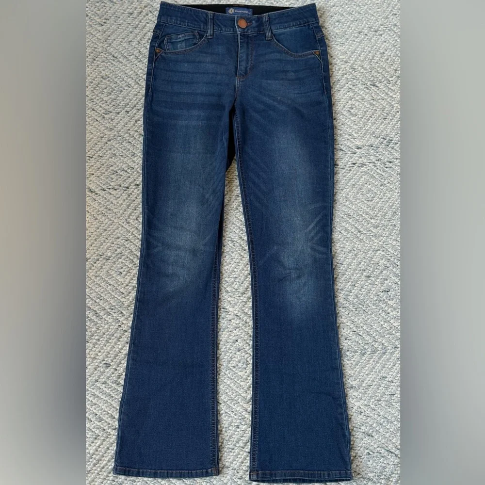 Democracy "Ab"solution® Artisanal Blue Denim Itty Bitty Bootcut Jeans Size 6 - Picture 4 of 7